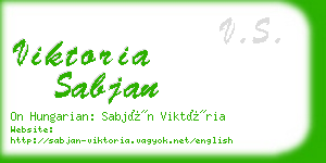 viktoria sabjan business card